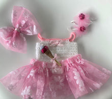 Cargar imagen en el visor de la galería, Vestido Barquillo 9 meses (Tejido)