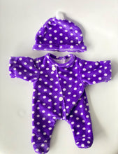 Cargar imagen en el visor de la galería, Mameluco Puntos morado 9 meses (Casual)