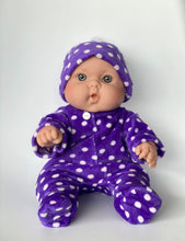 Cargar imagen en el visor de la galería, Mameluco Puntos morado 9 meses (Casual)