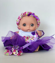 Cargar imagen en el visor de la galería, Vestido Flores Morado Mini (Casual)