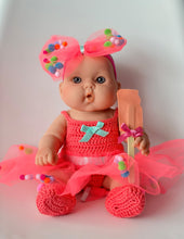 Cargar imagen en el visor de la galería, Vestido Pompones 9 meses (Tejido)